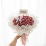 20 Adet Gülden Oluşan Pembe Gül Buketi