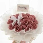 20 Adet Gülden Oluşan Pembe Gül Buketi - Görsel 4